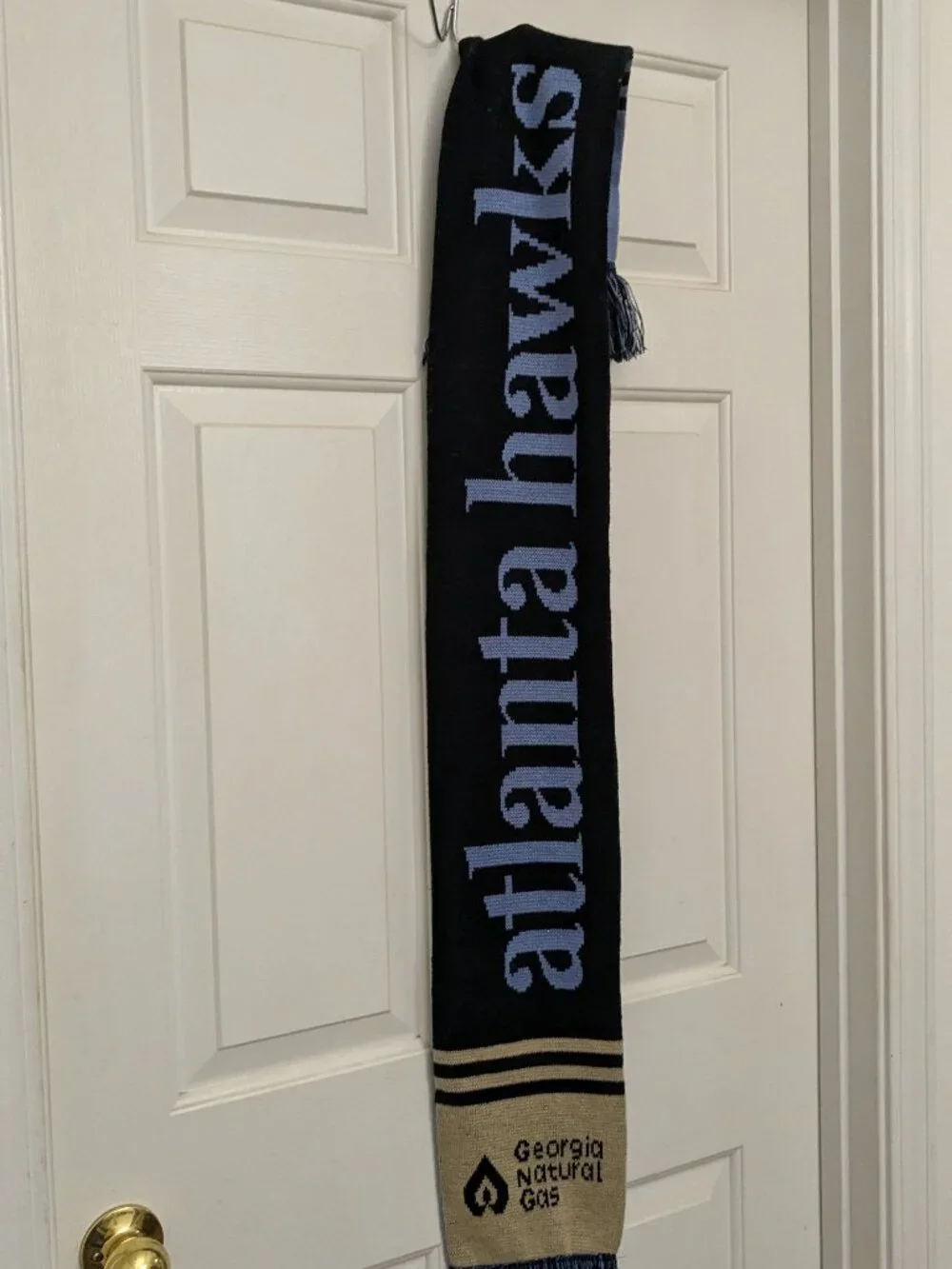 Atlanta Hawks NBA Basketball Soccer Scarf SGA Black Blue Georgia Natural Gas